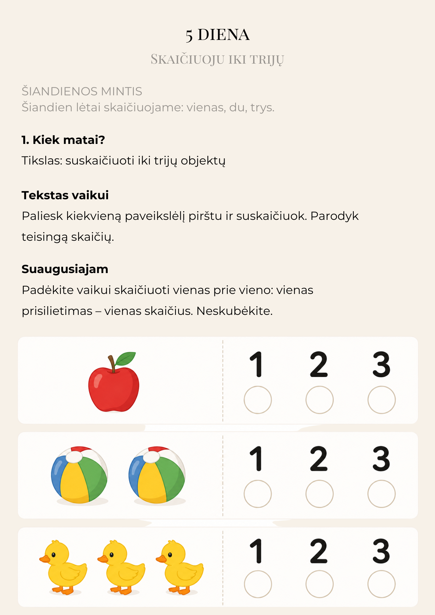 Mano pirmosios užduotėlės – 10 dienų žaismingų veiklų planas